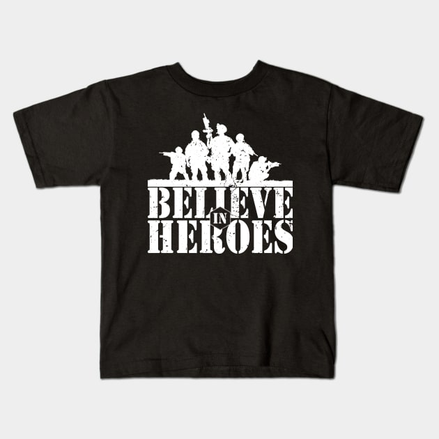 'Believe In Heroes' Military Public Service Shirt Kids T-Shirt by ourwackyhome